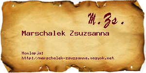Marschalek Zsuzsanna névjegykártya